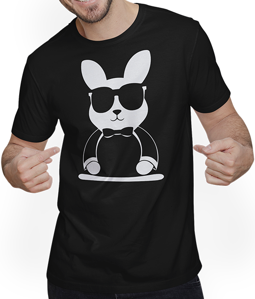 Produktbild von T-Shirt mit Mann Lustige Hasen-Sonnenbrille Cool Sunglas Rabbit