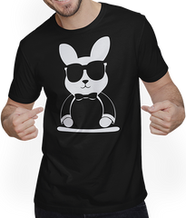 Produktbild von T-Shirt mit Mann Lustige Hasen-Sonnenbrille Cool Sunglas Rabbit
