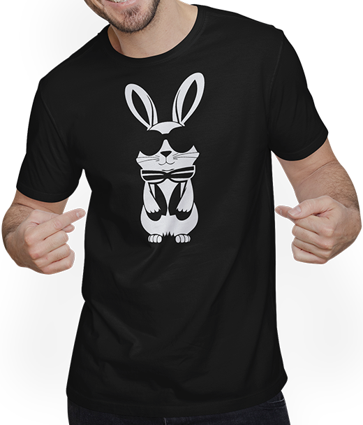 Produktbild von T-Shirt mit Mann Lustige Hasen-Sonnenbrille Cool Sunglas Rabbit