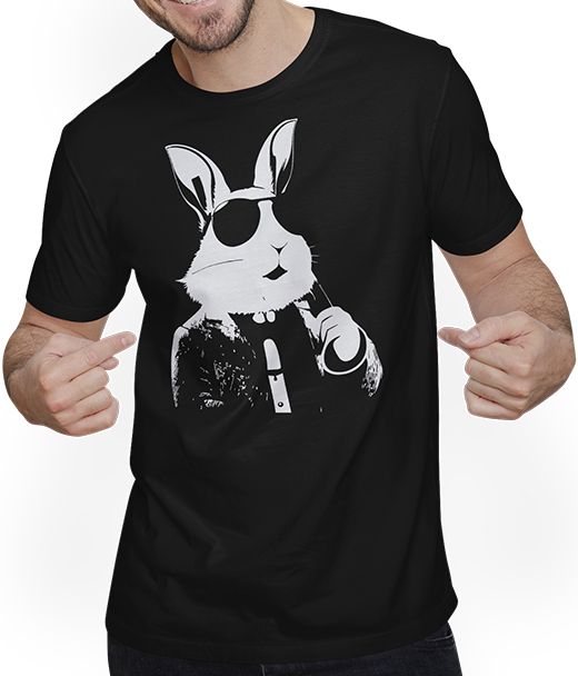 Produktbild von T-Shirt mit Mann Lustige Hasen-Sonnenbrille Cool Sunglas Rabbit