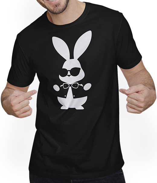 Produktbild von T-Shirt mit Mann Lustige Hasen-Sonnenbrille Cool Sunglas Rabbit