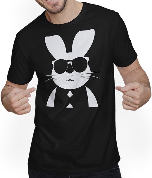 Produktbild von T-Shirt mit Mann Lustige Hasen-Sonnenbrille Cool Sunglas Rabbit