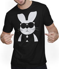 Produktbild von T-Shirt mit Mann Lustige Hasen-Sonnenbrille Cool Sunglas Rabbit