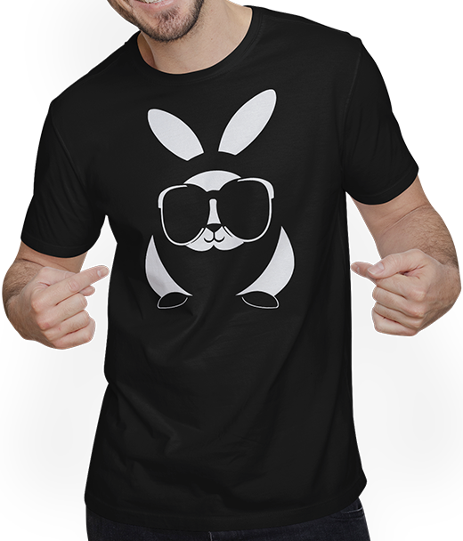 Produktbild von T-Shirt mit Mann Lustige Hasen-Sonnenbrille Cool Sunglas Rabbit