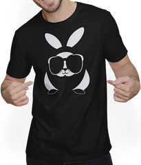 Produktbild von T-Shirt mit Mann Lustige Hasen-Sonnenbrille Cool Sunglas Rabbit