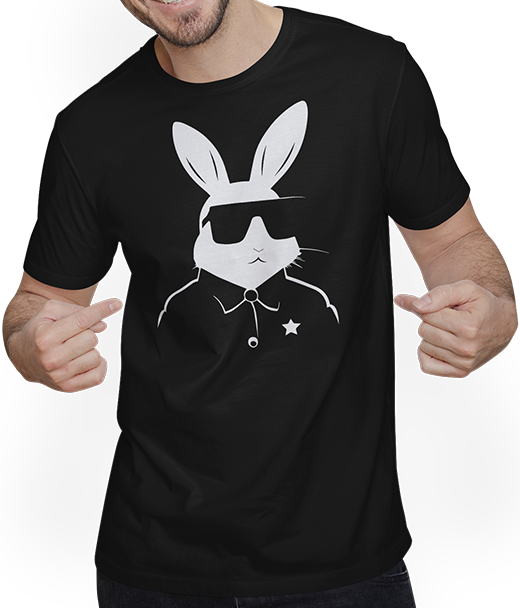 Produktbild von T-Shirt mit Mann Lustige Hasen-Sonnenbrille Cool Sunglas Rabbit