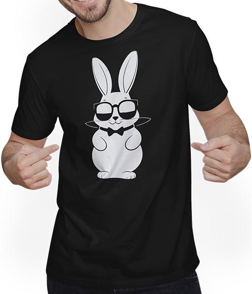 Produktbild von T-Shirt mit Mann Lustige Hasen-Sonnenbrille Cool Sunglas Rabbit