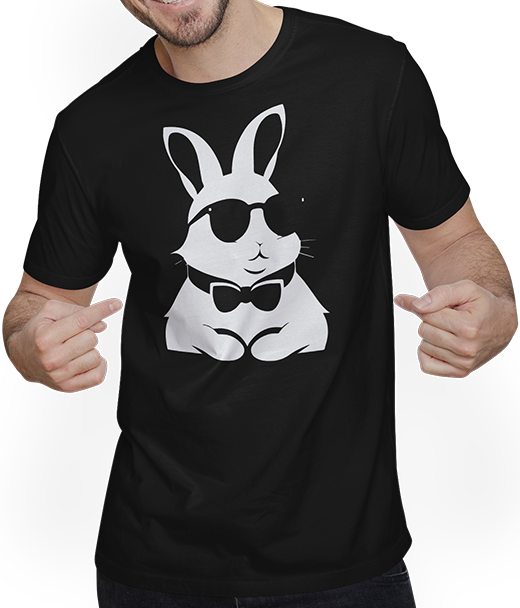 Produktbild von T-Shirt mit Mann Lustige Hasen-Sonnenbrille Cool Sunglas Rabbit