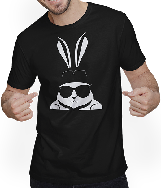 Produktbild von T-Shirt mit Mann Lustige Hasen-Sonnenbrille Cool Sunglas Rabbit