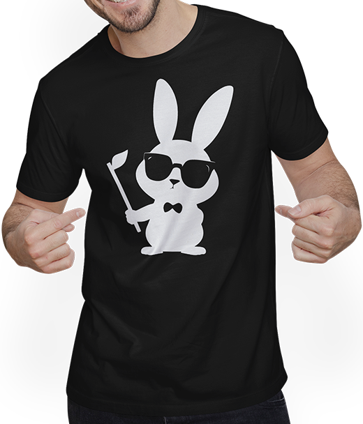 Produktbild von T-Shirt mit Mann Lustige Hasen-Sonnenbrille Cool Sunglas Rabbit