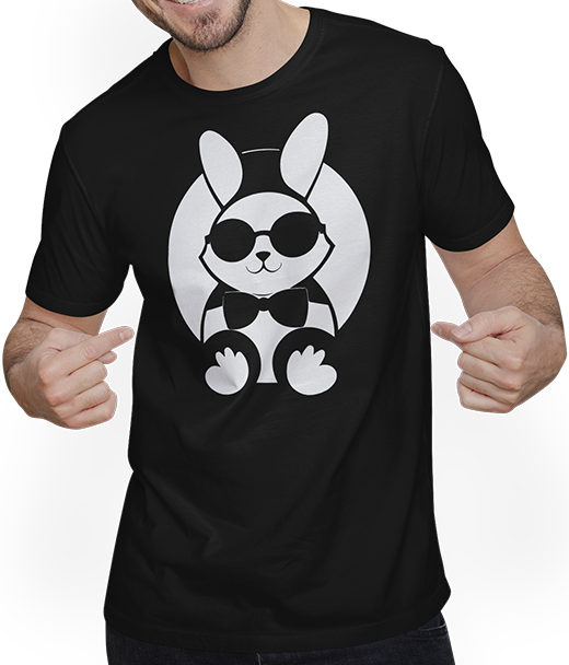 Produktbild von T-Shirt mit Mann Lustige Hasen-Sonnenbrille Cool Sunglas Rabbit