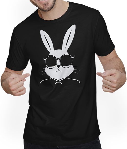 Produktbild von T-Shirt mit Mann Lustige Hasen-Sonnenbrille Cool Sunglas Rabbit