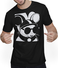 Produktbild von T-Shirt mit Mann Lustige Haustierratte mit Sonnenbrille Fancy Rats