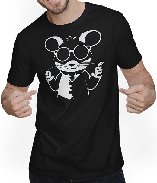 Produktbild von T-Shirt mit Mann Lustige Haustierratte mit Sonnenbrille Fancy Rats