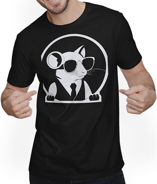 Produktbild von T-Shirt mit Mann Lustige Haustierratte mit Sonnenbrille Fancy Rats
