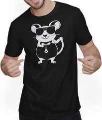 Produktbild von T-Shirt mit Mann Lustige Haustierratte mit Sonnenbrille Fancy Rats