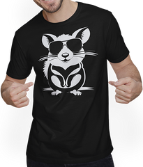 Produktbild von T-Shirt mit Mann Lustige Haustierratte mit Sonnenbrille Fancy Rats