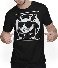 Produktbild von T-Shirt mit Mann Lustige Haustierratte mit Sonnenbrille Fancy Rats