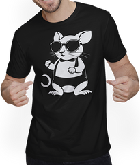 Produktbild von T-Shirt mit Mann Lustige Haustierratte mit Sonnenbrille Fancy Rats