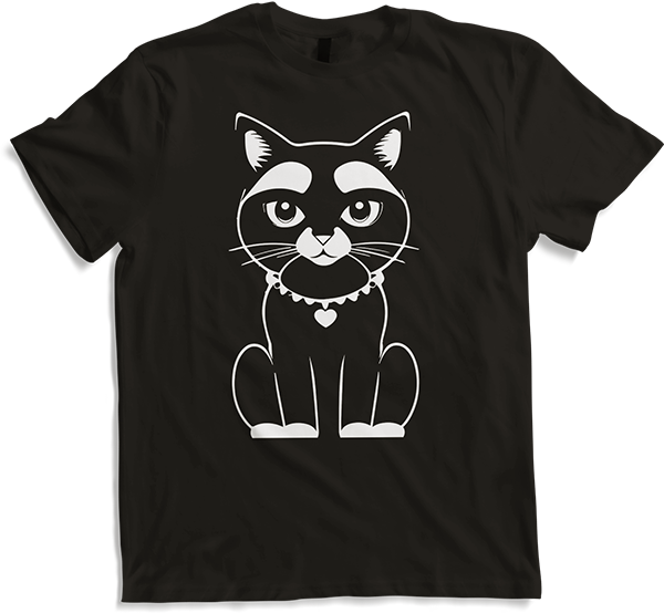 Produktbild von T-Shirt Lustige Katze Silhouette freche lustige Katzen