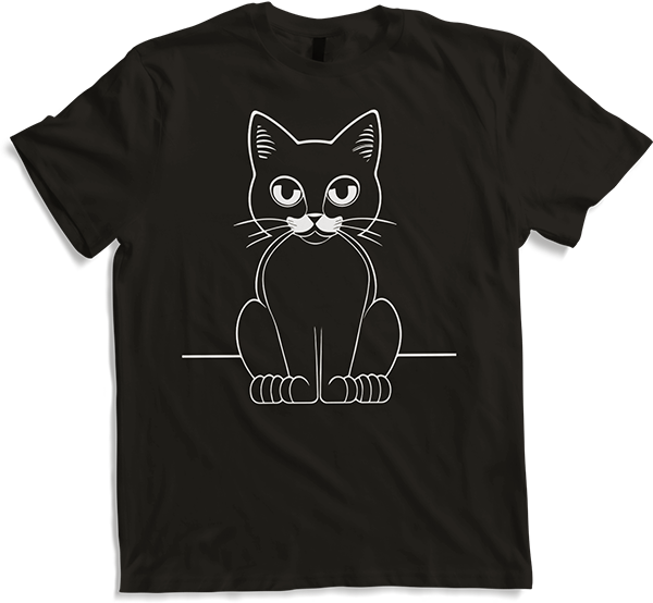 Produktbild von T-Shirt Lustige Katze Silhouette freche lustige Katzen