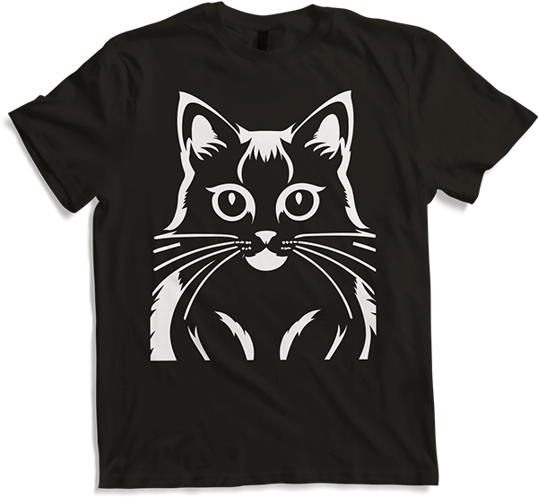Produktbild von T-Shirt Lustige Katze Silhouette freche lustige Katzen