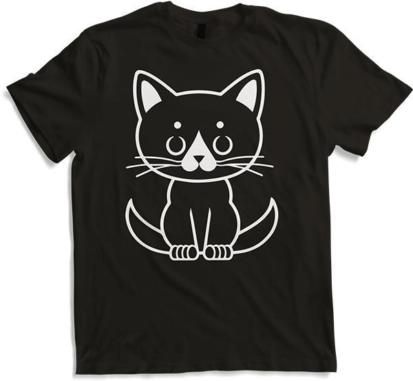 Produktbild von T-Shirt Lustige Katze Silhouette freche lustige Katzen