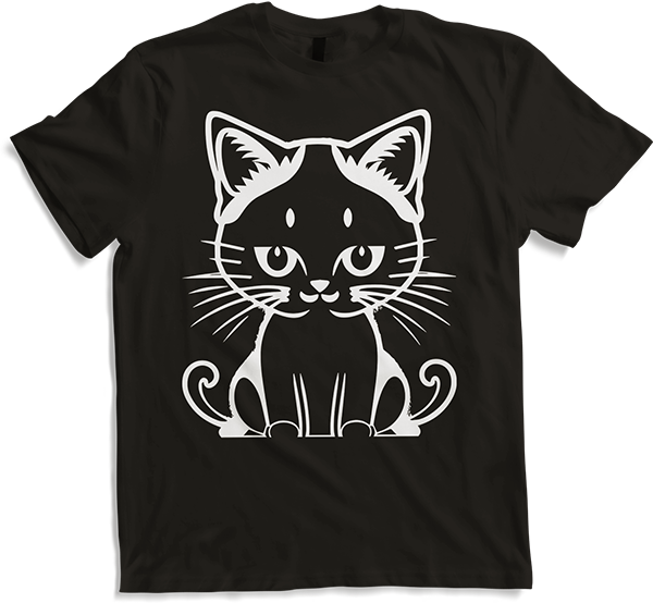 Produktbild von T-Shirt Lustige Katze Silhouette freche lustige Katzen
