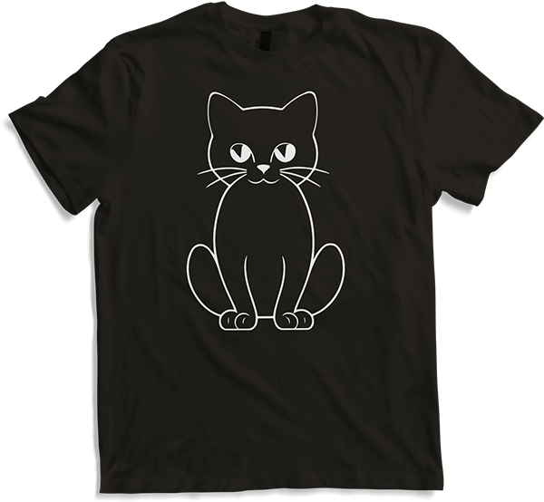 Produktbild von T-Shirt Lustige Katze Silhouette freche lustige Katzen
