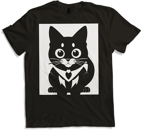 Produktbild von T-Shirt Lustige Katze Silhouette freche lustige Katzen