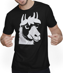 Produktbild von T-Shirt mit Mann Lustige Lama-Silhouette, freche lustige Lamas