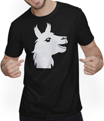 Produktbild von T-Shirt mit Mann Lustige Lama-Silhouette, freche lustige Lamas