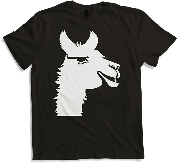 Produktbild von T-Shirt Lustige Lama-Silhouette, freche lustige Lamas