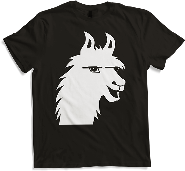 Produktbild von T-Shirt Lustige Lama-Silhouette, freche lustige Lamas