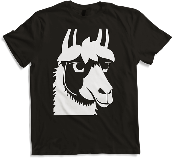 Produktbild von T-Shirt Lustige Lama-Silhouette, freche lustige Lamas