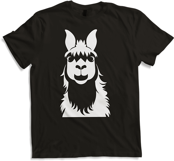 Produktbild von T-Shirt Lustige Lama-Silhouette, freche lustige Lamas