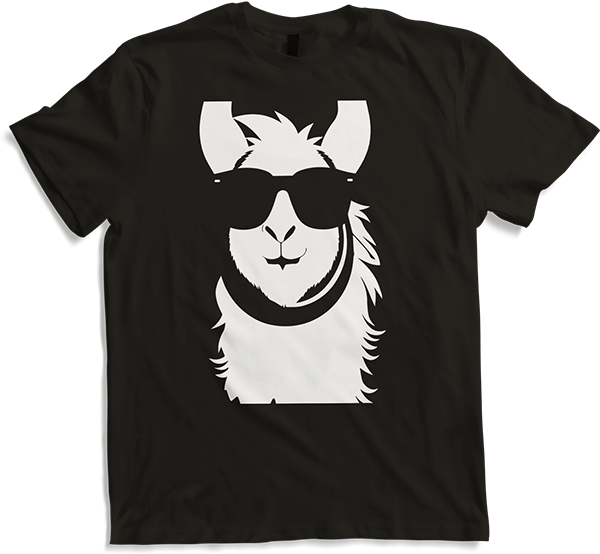 Produktbild von T-Shirt Lustige Lama trägt Sonnenbrille Cool Llamas
