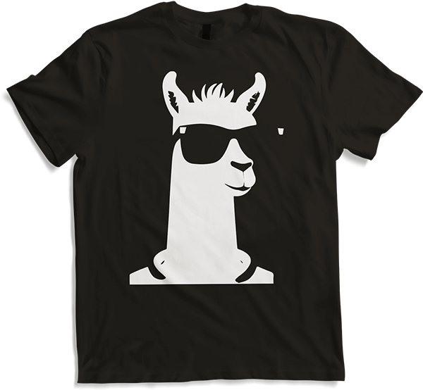 Produktbild von T-Shirt Lustige Lama trägt Sonnenbrille Cool Llamas