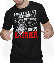 Produktbild von T-Shirt mit Mann Lustige Sprüche T-Shirt mit Katana & Ronin Japan