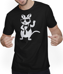 Produktbild von T-Shirt mit Mann Lustige ausgefallene Ratten mit Sonnenbrille Haustier Ratte