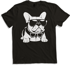 Produktbild von T-Shirt Lustige französische Bulldogge mit Sonnenbrille Französische Bulldoggen