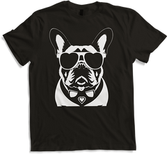 Produktbild von T-Shirt Lustige französische Bulldogge mit Sonnenbrille Französische Bulldoggen