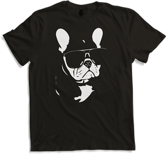Produktbild von T-Shirt Lustige französische Bulldogge mit Sonnenbrille Französische Bulldoggen