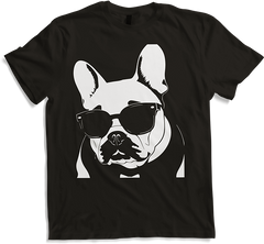 Produktbild von T-Shirt Lustige französische Bulldogge mit Sonnenbrille Französische Bulldoggen