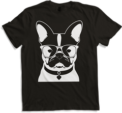 Produktbild von T-Shirt Lustige französische Bulldogge mit Sonnenbrille Französische Bulldoggen