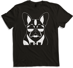 Produktbild von T-Shirt Lustige französische Bulldogge mit Sonnenbrille Französische Bulldoggen