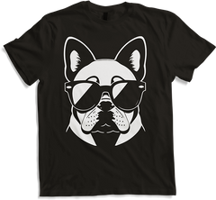 Produktbild von T-Shirt Lustige französische Bulldogge mit Sonnenbrille Französische Bulldoggen