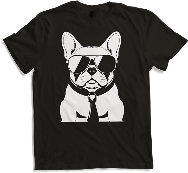 Produktbild von T-Shirt Lustige französische Bulldogge mit Sonnenbrille Französische Bulldoggen