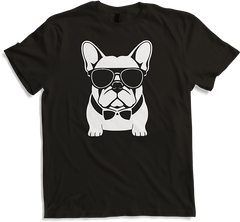 Produktbild von T-Shirt Lustige französische Bulldogge mit Sonnenbrille Französische Bulldoggen