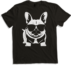 Produktbild von T-Shirt Lustige französische Bulldogge mit Sonnenbrille Französische Bulldoggen